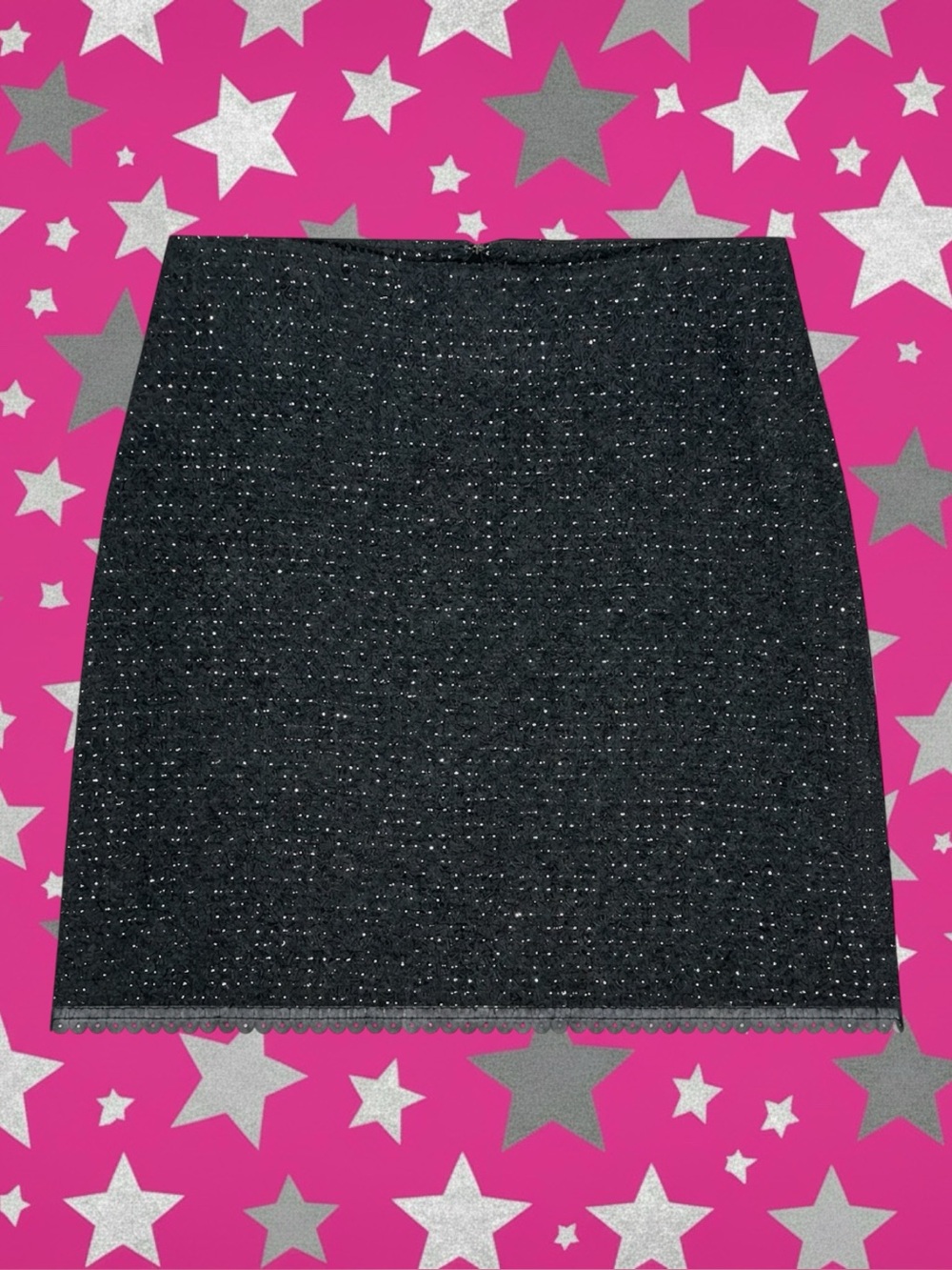 Vintage Betsey Johnson Black Label 90s Retro Mod Glam Classic Goth Punk Skirt M